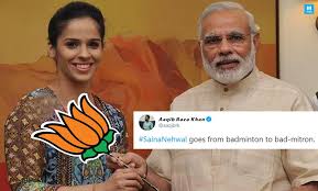 Badminton player.olympic bronze medallist 2012. Badminton Ace Saina Nehwal Joins Bjp Twitter Wonders Did They Hear Right Culture