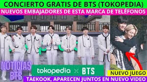 Los mejores juegos online gratis. Hoy Bts En Concierto Gratis En Youtube Tokopedia Taekook Juntos En Video Bts Embajadores Juego Youtube