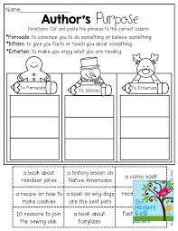 Author S Purpose And Tons Of Other Great Resources Authors Purpose Author S Purpose Worksheet Authors Purpose Activities