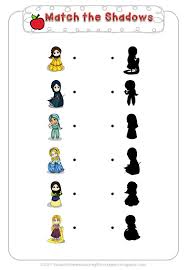 Match The Shadows In Free Disney Princess Preschool Pack Islamic Version Princess Activities Preschool Worksheets Worksheets For Kids