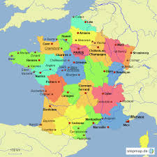 Karte nantes, bretagne, pays de la loire. Stepmap Frankreich Politisch Departements Und Sehenswurdigkeiten Landkarte Fur Frankreich