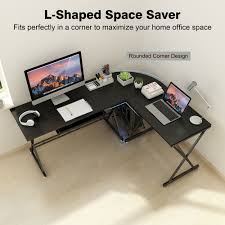 L Shaped Computer Desk Corner Home Office Study Laptop Pc Work Writing Table Us Affilink Desk Desksetup Deskor Corner Computer Desk Pc Gaming Table Pc Desk