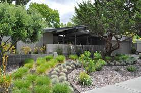 Some perennials bloom in the spring for a different look to your front yard. Eichler Front Yard Landscape San Francisco By Huettl Landscape Architecture Houzz