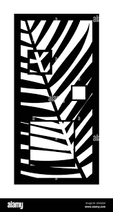 Cnc Pattern With Palm Leaf Decor Decorative Panel Screen Wall Vector Palm Branch Cnc Panel For Laser Cutting Template For Interior Partition Room Stock Vector Image Art Alamy