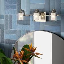 | designed by studio black. Farmhouse Rustic Brushed Nickel Vanity Lighting Birch Lane