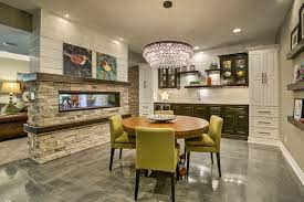 19 basement furniture ideas to rev your e hometalk. Colorful Basement Remodel Transitional Dining Room Omaha By Falcone Hybner Design Inc Houzz