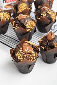 Muffins Chocolat Coeur Nutella Recette Muffins Americains Recette En 2021 Nutella Recette Muffin Chocolat Recette Muffin