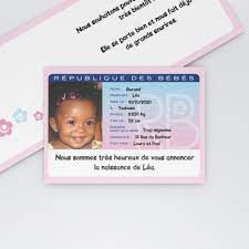 Elle contiendrait l'ensemble des données de la carte actuelle, qui seraient protégées par un code connu seulement du titulaire. Faire Part Naissance Nouvelle Carte D Identite Fille Planet Cards