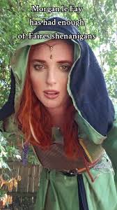 Morgan le Fay has had her fill of shenanigans. #renfairetiktok #fairegarb  #avalonfaire #ArthurianLegend #kingauthorscourt #garb #cosplay #morganlefay  #fae #fairy