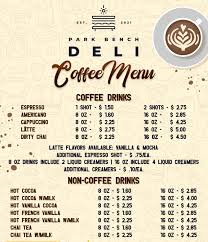 Our menu was designed knowing people desire delicious food, coffee and ice cream. Coffee Menu City Of Pharr