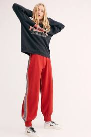 Black And Red Joggers Womens Side Eye Joggers Red Joggers Outfits With Leggings Womens Robes