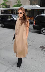 She topped it off with a spring. Victoria Beckham Wool Coat Victoria Beckham Outerwear Looks Stylebistro