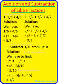 This problem is asking us to subtract fractions with unlike denominators: Addition And Subtraction Of Like Fractions Addition Of Like Fractions