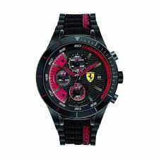 Ferrari men's pilota stainless steel quartz watch with leather calfskin strap, black, 22 (model: Scuderia Ferrari 0830260 Men S Redrev Evo Watch Black Red For Sale Online Ebay