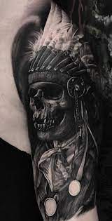 With the most intricately detailed section would be the headdress. Indian Skull Tattoos Meanings Main Themes Tattoo Designs