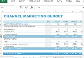 Channel Marketing Budget Template For Excel