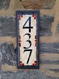 For Shelly Vertical 3 Digit House Number Mosaic Slate On 6x15 Inch Slate House Numbers Mosaic Custom House Numbers