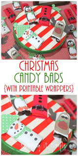 I have a super fun and free way to spruce up the mini candy bars you can gr. Easy Christmas Treat Candy Bars With Printable Wrappers Keeping It Simple