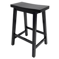 Product titlepemberly row 24 saddle seat bar stools in white (se. Winsome Wood Satori Saddle Seat Counter Stool 24 Black Finish Walmart Com Walmart Com