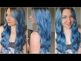 How I Dyed My Hair Pale Blue Ion Color Brilliance Shark Blue Azure Ion Hair Colors Dye My Hair Beautiful Hair Dye