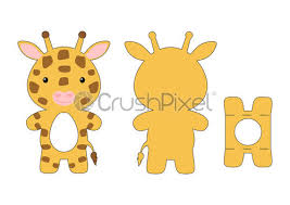 Various species of giraffe have slightly different patterns and colors, so don't forget to check out design templates, stock videos, photos & audio, and much more. Cute Die Cut Giraffe Chocolate Egg Holder Template Retail Paper Stock Vector Crushpixel