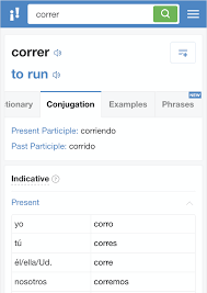 How To Access Spanish Verb Conjugations Spanishdict Support