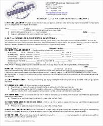 These certifications allow you to specialize in one area of lawn care or add another revenue stream to your current company. Landscape Maintenance Contract Template Lovely 6 Sample Maintenance Contract Agreements Contract Template Contract Agreement Landscape Maintenance