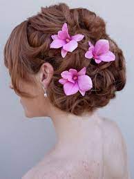 Pink Orchid Hair Flower By Hair Comes The Bride Bloemen Haar Kapsels Haar