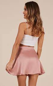 Story Of Mine Skirt In Blush Satin Showpo Cute Skirt Outfits Miniskirt Outfits Satin Skirt Outfit