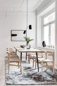 Kitchen And Dining Area In Natural Colors Coco Lapine Design Minimalist Dining Room Decor Minimalist Dining Room Interior Design Dining Room