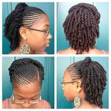 Natural hair twist out styles with two cornrows. Pin On Naturalhair