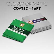 Single or double sided, 16pt. Square Coated Business Cards 16pt 2 5 3 3 5 Inch Premiumcards Net Premium Business Cards