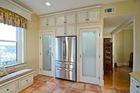 How Cool Is The Look Of This Wall The Cabinets Recessed Into The Walls To Compliment The Frosted Glass Door Pantries Kitchen Kitchen Design Kitchen Pictures