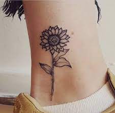 45 Simple Unique Sunflower Tattoo Ideas For Woman Page 5 Of 45 Latest Fashion Trends For Woman Sunflower Tattoo Foot Tattoos For Women Flowers Sunflower Tattoo Simple