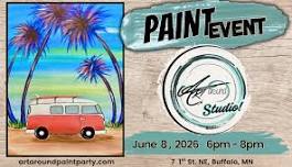 Beach Bus Painting at Art Around Studio!