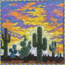 How many lines of threads does old town needlework have? Southwestern Needlepoint Scottsdale Cross Stitch Shop
