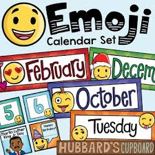 Emoji Theme Calendar Set Calendar Numbers With Holidays Emoji Classroom History Interactive Notebook Emoji