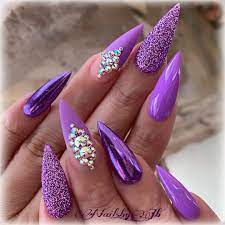 Bluestreakcrystals Code Jb5 Nailsofinstagram Instanailstyle Thenaillife Instanails Nailsby J Purple Nail Designs Long Nail Designs Stiletto Nails Designs