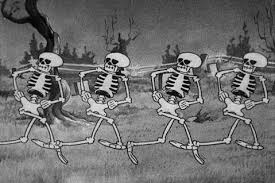 Vector illustration isolated on white skeletons in mexican traditional costumes dancing and playing music instruments set, day of the dead cartoon style. The Skeleton Dance Dr Grob S Animation Review