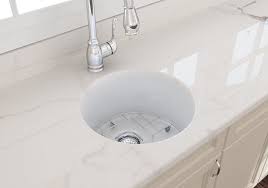 Sotto 18r Undermount Fireclay 18 Round Single Bowl Kitchen Sink White