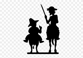 Sacó sancho de las alforjas hilas y ungüento; 1 2 Silueta De Sancho Panza Y Don Quijote Free Transparent Png Clipart Images Download
