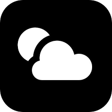 Weather App Icon Overlay Black Dark Aesthetic Ios 14 Android App Icon Apple Icon App Icon
