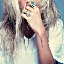 Girl With Side Wrist Tattoo Tattoos Picture Tattoos Tattoo Script