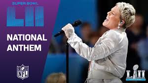 Lady gaga singing the national anthem at the superbowl 50! P Nk Belts Out The National Anthem Super Bowl Lii Nfl Pregame Youtube