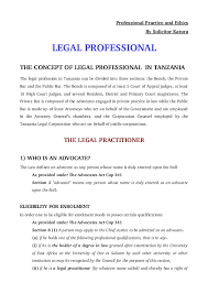 Laws, bc rulings and practice directions. Doc Professional Practice And Ethics For Law School Of Tanzania By Solicitor Katura Solicitor Katura Academia Edu