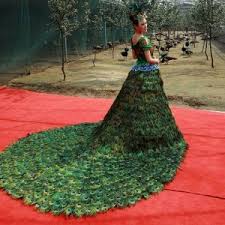 فستان على شكل طاووس Vestido De Pavao Vestidos Vestido De Noiva