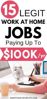 15 Legitimate Work From Home Jobs That Pay Up To 100 000 A Year With No College Degree Work From Home Jobs Mom Jobs Home Jobs