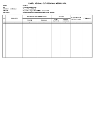 Check spelling or type a new query. Kartu Kendali Cuti Pegawai