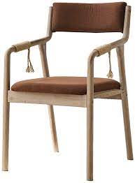 Clover champagne velvet dining bench with backrest. Amazon Com Linen Fabric Dining Chairs With Armrest Solid Wood Vintage Armchair Comfortable Backrest A Wooden Dining Chairs Dining Stools Fabric Dining Chairs