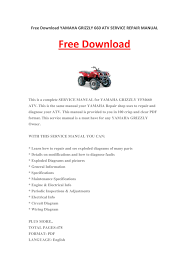 If you work on your yamaha grizzly 660 yourself, it's imperative to have an atv repair manual. My Publications Yamaha Grizzly 660 Atv Service Repair Manual Page 1 Created With Publitas Com